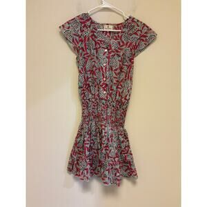 Perry Walker Jenny Smocked Waist Mini Dress Small